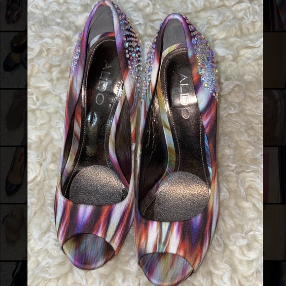 Aldo Rhinestone Colorful High Heels - Picture 2 of 5